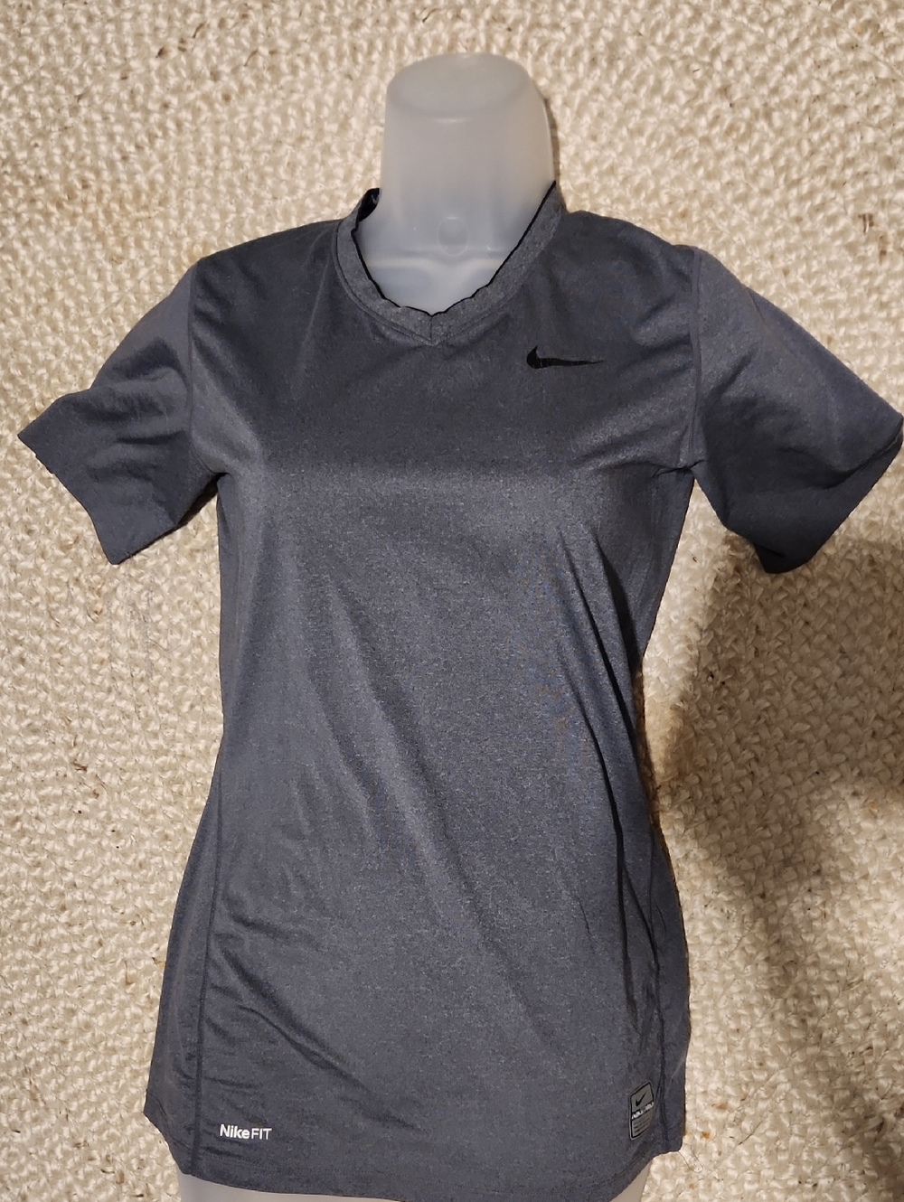 Nike Women's Dark Gray Dri-FIT Short Sleeve Tee